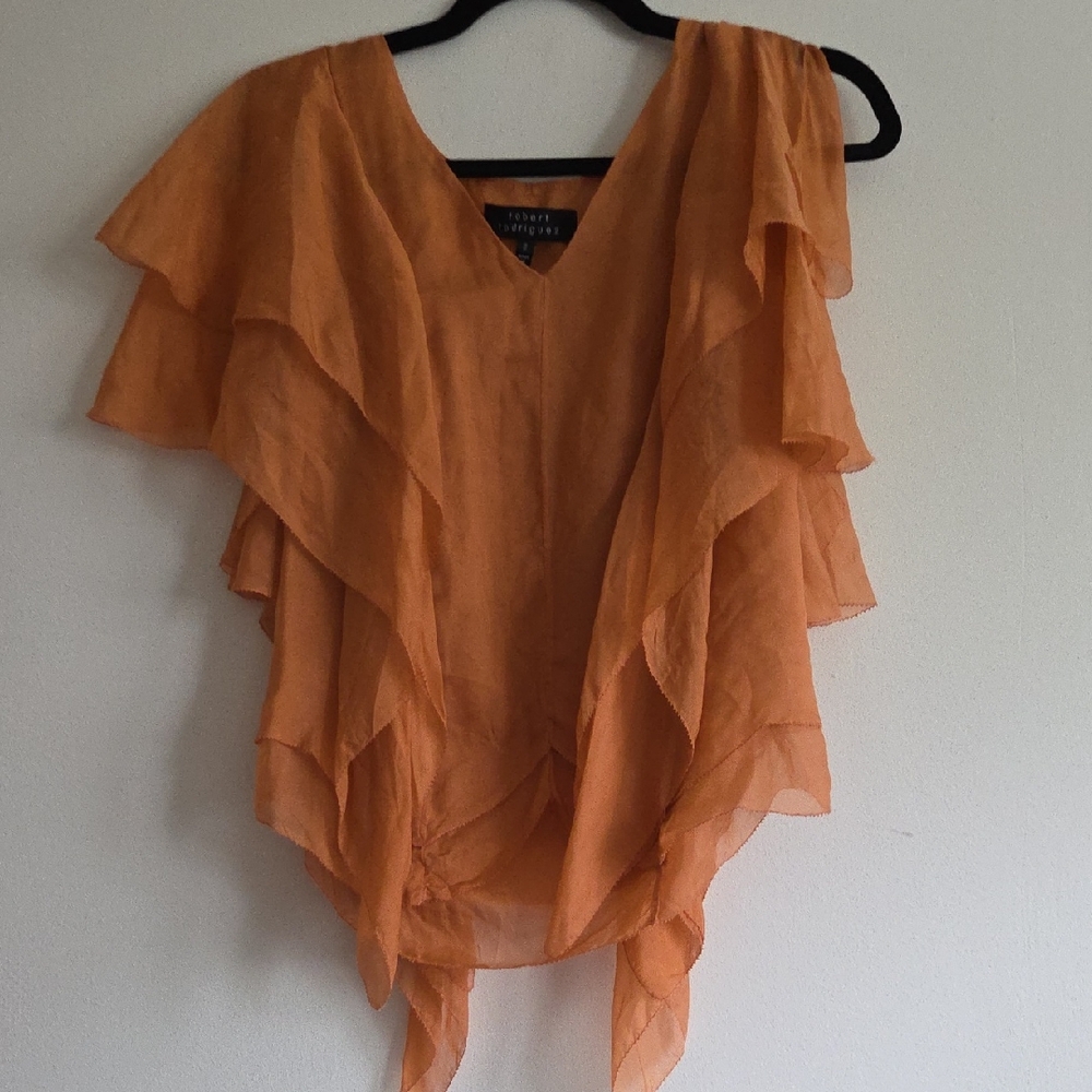 Robert Rodriguez Orange Layered Blouse
